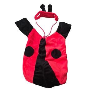 Target Ladybug Dog Dress Up Halloween 2 Piece Costume Size Medium 16 inch Party